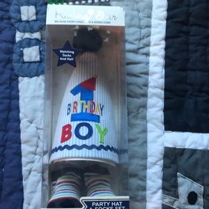 Baby Boy 1st birthday hat, First bday party for smash cake pictures